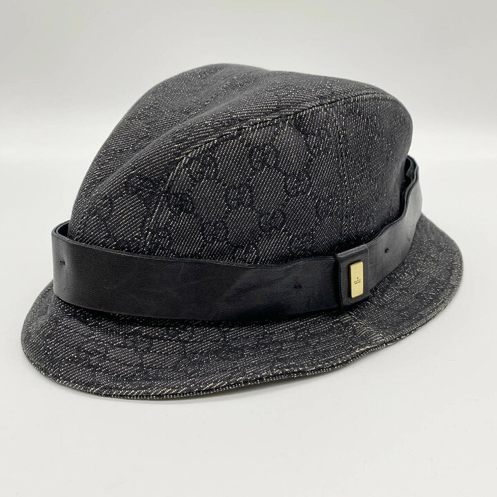 楽天市場】GUCCI グッチ GG柄 ハット 帽子 バケットハット XL ブラック  