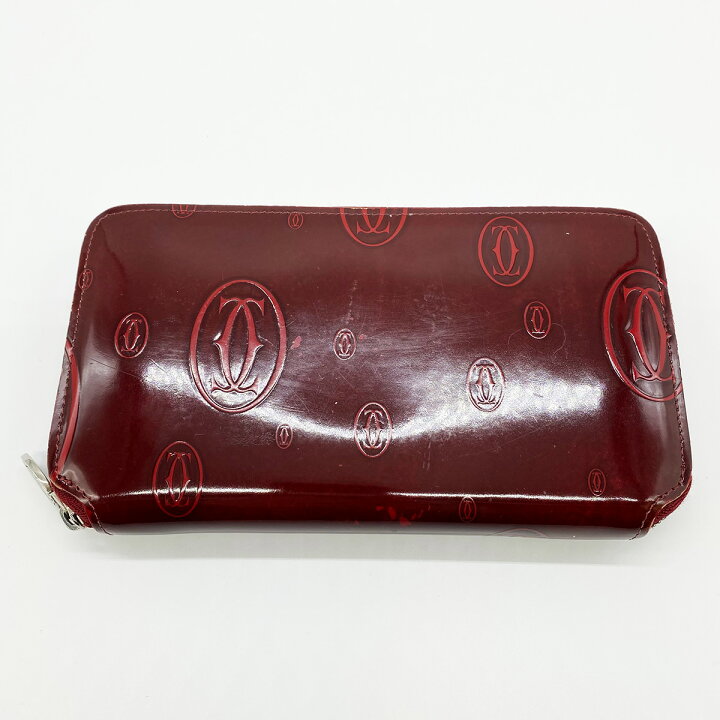 楽天市場】ジャンク品 CARTIER カルティエ 長財布 ボルドー レッド 赤 