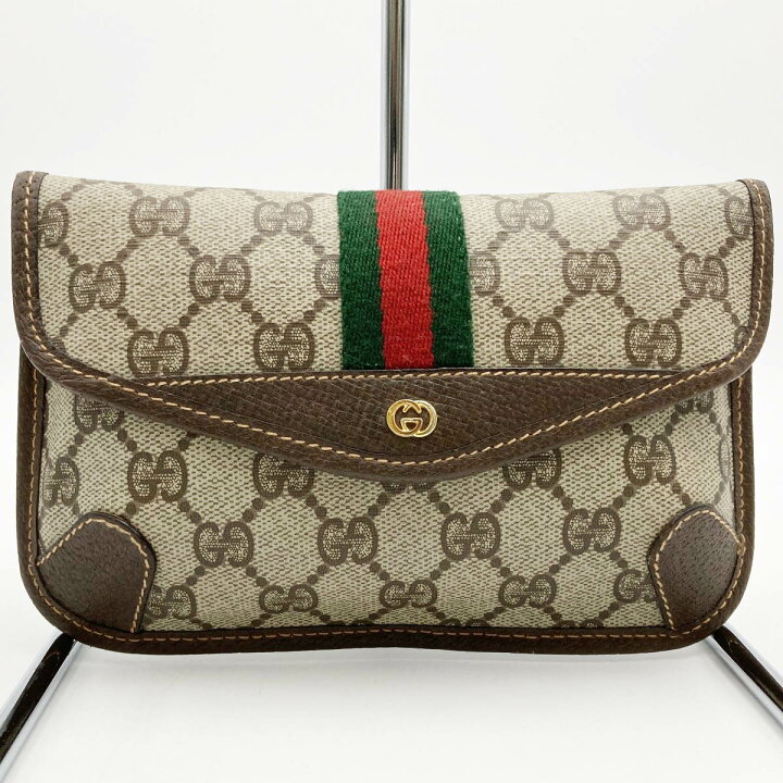 楽天市場】美品 GUCCI グッチ GG柄 オールドグッチ ポーチ クラッチ  