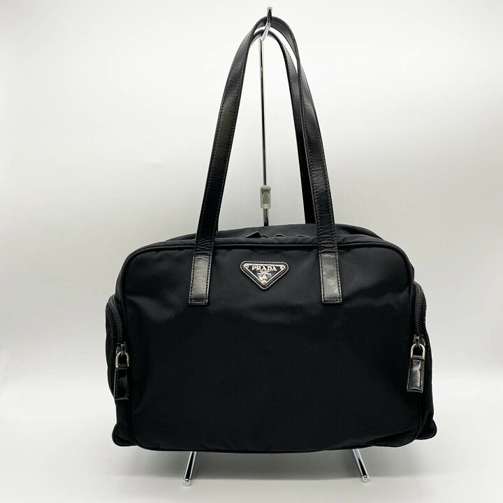 楽天市場】PRADA【プラダ】 プラダ ハンドバッグ ナイロン ブラック 黒 
