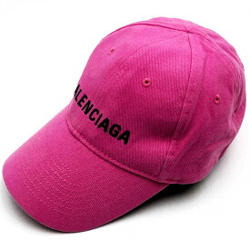 BALENCIAGA バレンシアガ キャップ 帽子 ロゴ ピンク キャンバス L58 レディース メンズ ファッション 小物 カジュアル USED 【中古】
