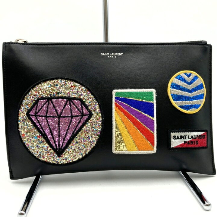 楽天市場】【美品】SAINT LAURENT(サンローラン)クラッチバッグ ポーチ 