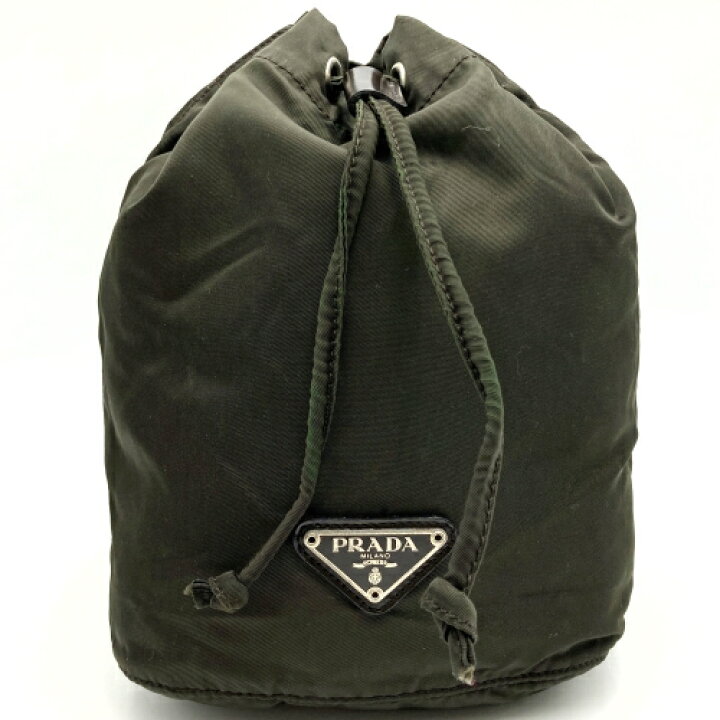 楽天市場】PRADA(プラダ)巾着型ポーチ バニティバッグ コスメポーチ 