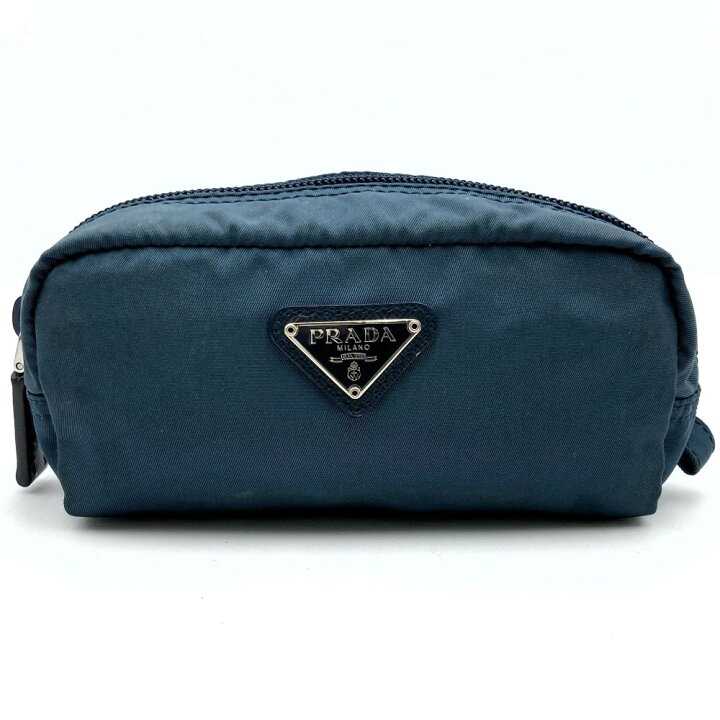 楽天市場】プラダ PRADA ポーチ 小物入れ バニティ ブルー 青 ナイロン 