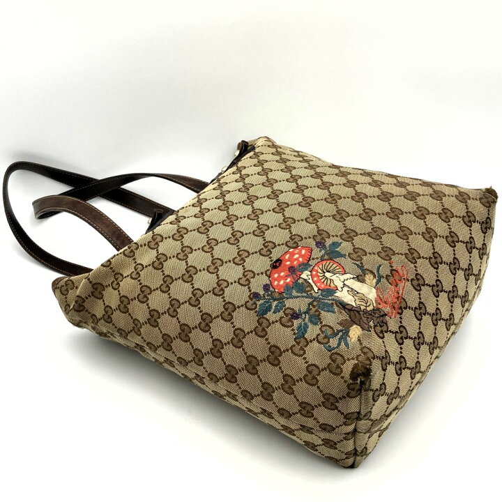 楽天市場】＼レア／GUCCI グッチ 毒キノコ 刺繍 トートバッグ GG  