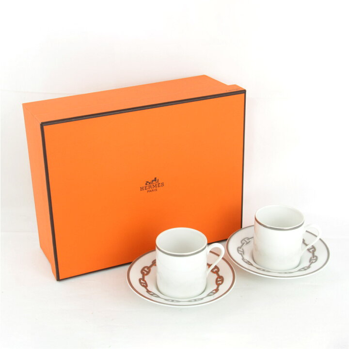 楽天市場】良品『USED』HERMES【エルメス】 カップ&ソーサー 2客 箱入 