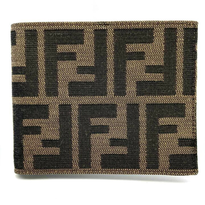 楽天市場】FENDI フェンディ 二つ折り財布 札入れ カードケース ズッカ  