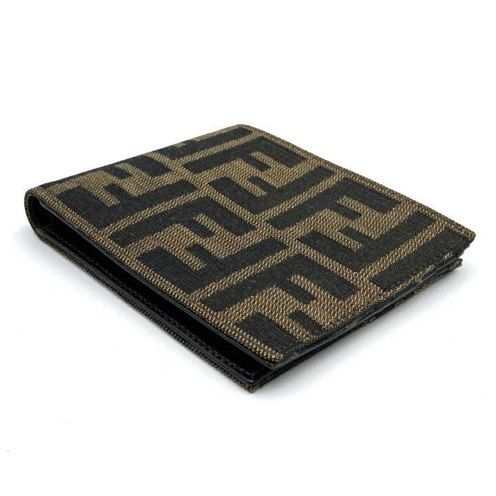楽天市場】FENDI フェンディ 二つ折り財布 札入れ カードケース ズッカ  