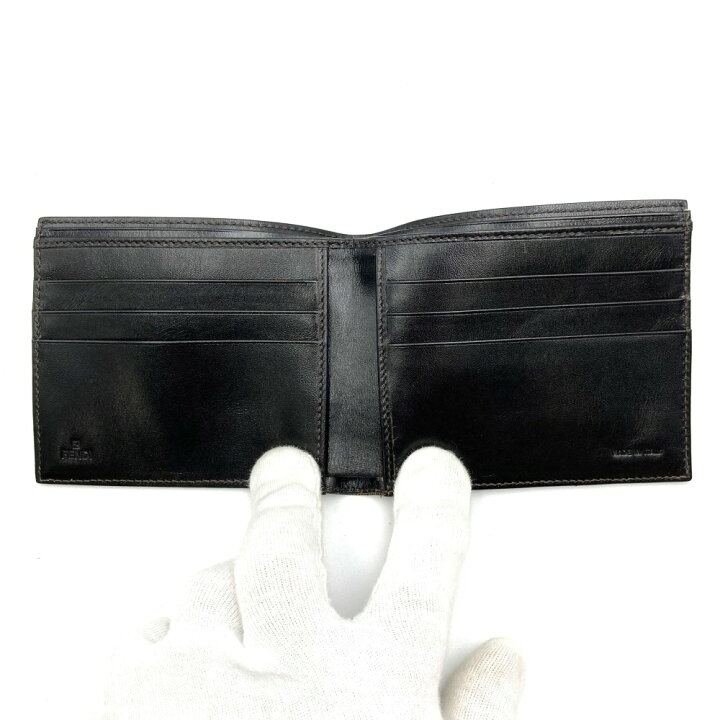 楽天市場】FENDI フェンディ 二つ折り財布 札入れ カードケース ズッカ  