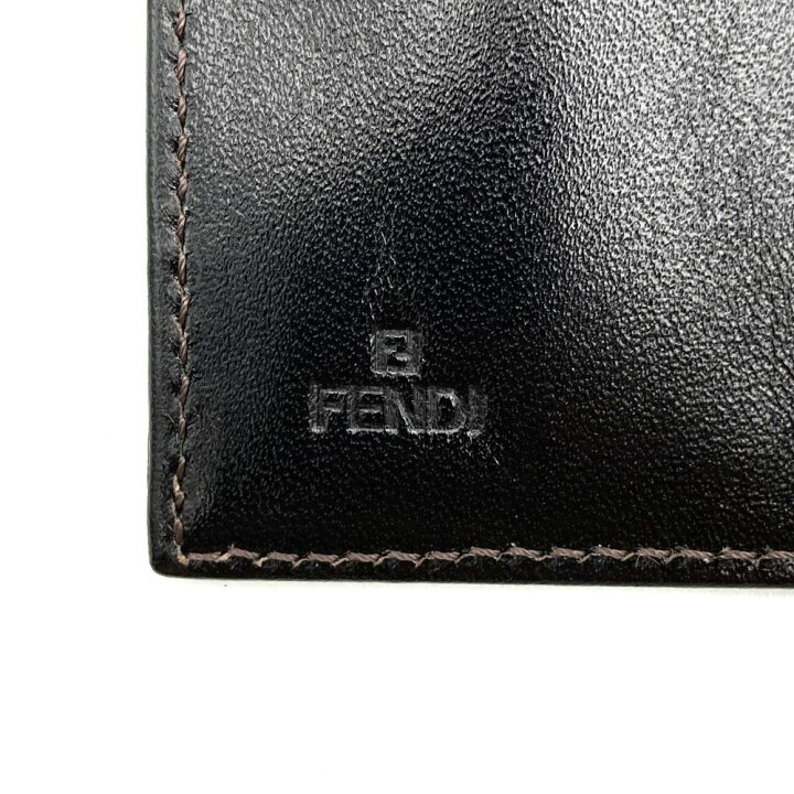 楽天市場】FENDI フェンディ 二つ折り財布 札入れ カードケース ズッカ  