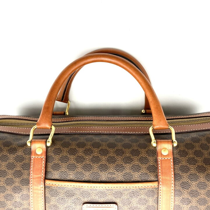 楽天市場】CELINE セリーヌ ボストンバッグ マカダム PVC レザー 