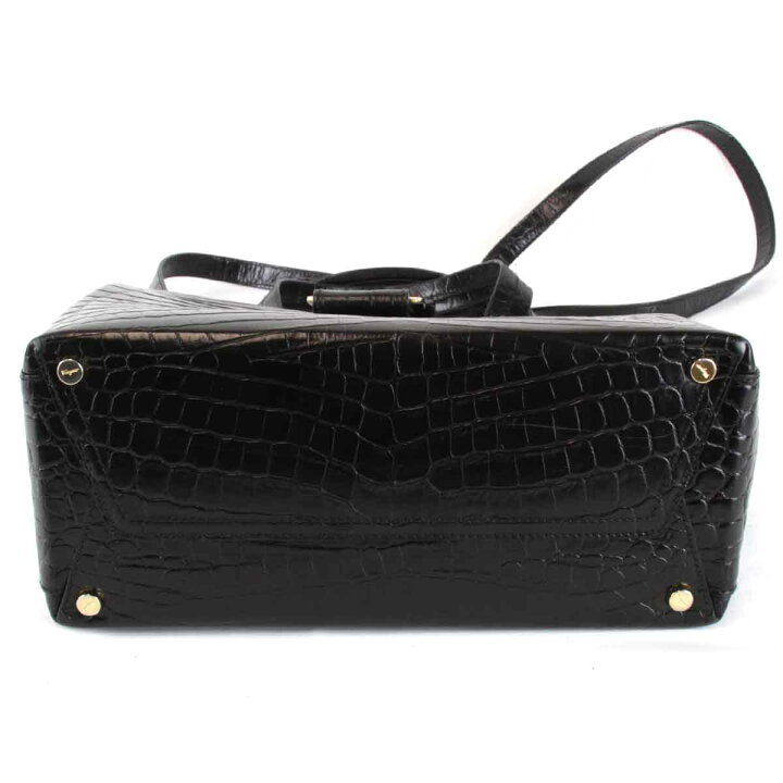 楽天市場】良品『USED』 Salvatore Ferragamo フェラガモ クロコ型押し  