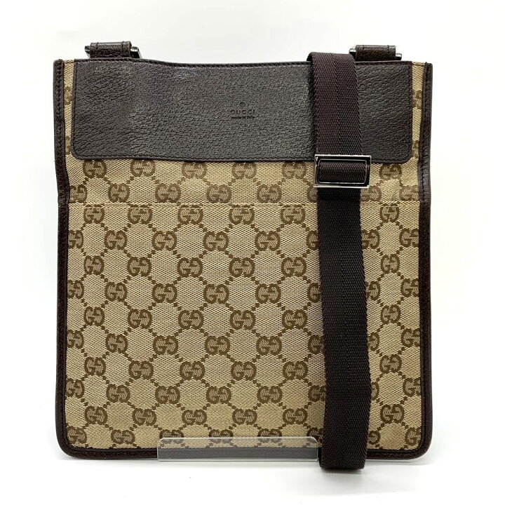 楽天市場】GUCCI グッチ ショルダーバッグ 薄型 斜め掛け GGキャンバス 
