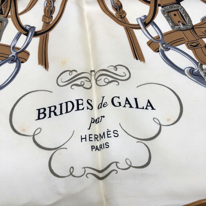 エルメス カレ90 BRIDES de GALA LOVE 式典用の馬勒 スカーフ ブラック  