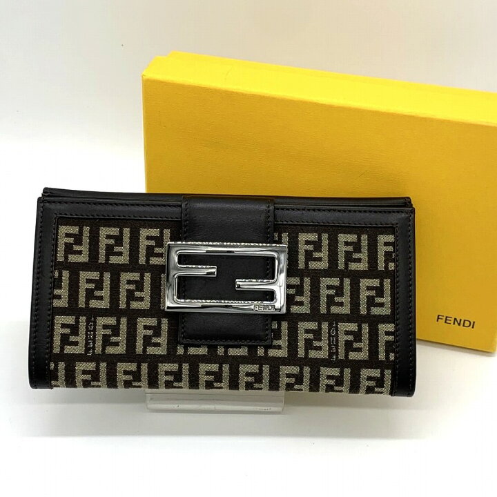楽天市場】＼美品／FENDI フェンディ ズッキーノ 8M0032 長財布 FF柄  