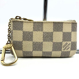 LOUIS VUITTON ルイ・ヴィトン ポシェット・クレ N62659 コインケース ダミエ アズールキャンバス ベージュ 白 レディース メンズ【中古】【ELGZN】