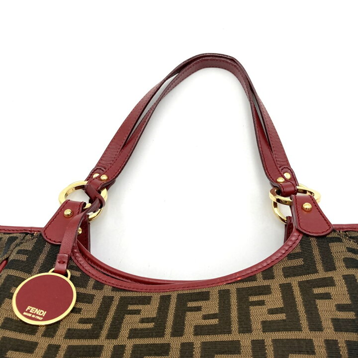 楽天市場】FENDI フェンディ 8BH156 ズッカ ハンドバッグ トートバッグ 