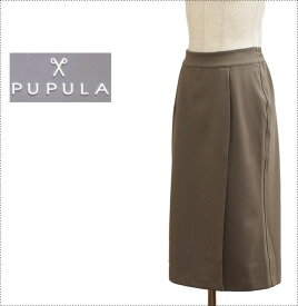 PUPULA　ププラ 　30代 ファッション レディース 体型カバー ミモレ丈巻きスカート