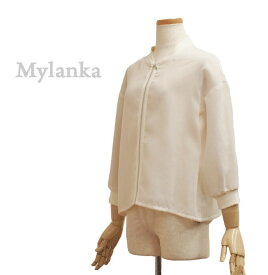 ファスサンファール　Mylanka ミランカ バックプリーツの八分袖丈ブルゾン　2色 オフホワイト　ネイビー2020年5月　新作モデル登場
