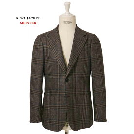 【公式】RING JACKET MEISTER(リングヂャケットマイスター） シルク・リネン・コットン・ナイロン3Bジャケット【ブラウン/チェック】Model NO-286FERLA