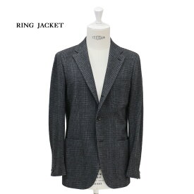 【公式】RING JACKETウール・コットン3Bジャージージャケット【グレー/グレンチェック】Model NO-297 DONDI JERSEY