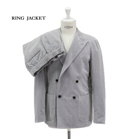 【公式】RING JACKET 4B1プリーツスーツ【ライトグレー/無地】Model NO-299 S-185E.Zegna / CASHCO