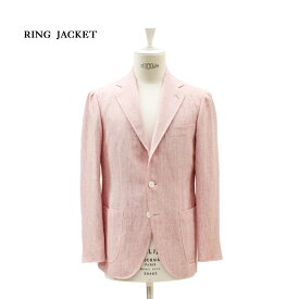 【公式】RING JACKET MEISTER ウール・リネン3Bジャケット【ピンク】Model NO-300