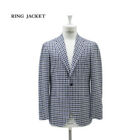 【公式】RING JACKET MEISTER ウール・リネン・シルク3Bジャケット【ブルー】Model NO-300