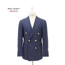 【公式】RING JACKET MEISTER モヘア・シルク 6Bダブルブレステッドジャケット【ネイビー/無地】 Model NO-296 ITALIAN BALLOON