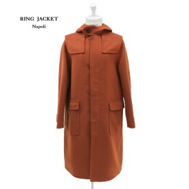 RING JACKET Napoli リングヂャケット ナポリダブルフェイスカシミヤダッフルコート【オレンジ/無地】