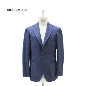 【公式】RING JACKET ウール・シルク3Bジャケット【ネイビー】Model NO-300