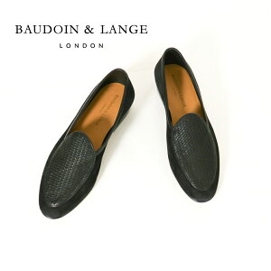 BAUDOIN&LANGE �{�[�h�C���A���h�����WSAGAN CLASSIC PLAIN ASTERIA SUEDE×MICR WEAVE �v���[�����[�t�@�[�y�u���b�N�z