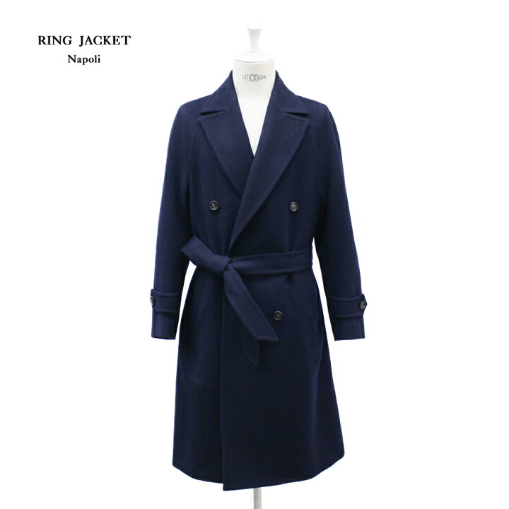 楽天市場】ベルテッド コート ネイビー : RINGJACKET 楽天市場店