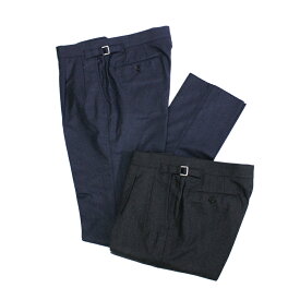 サキソニー 2プリーツスラックス[チャコールグレー・ネイビー] S-178SA