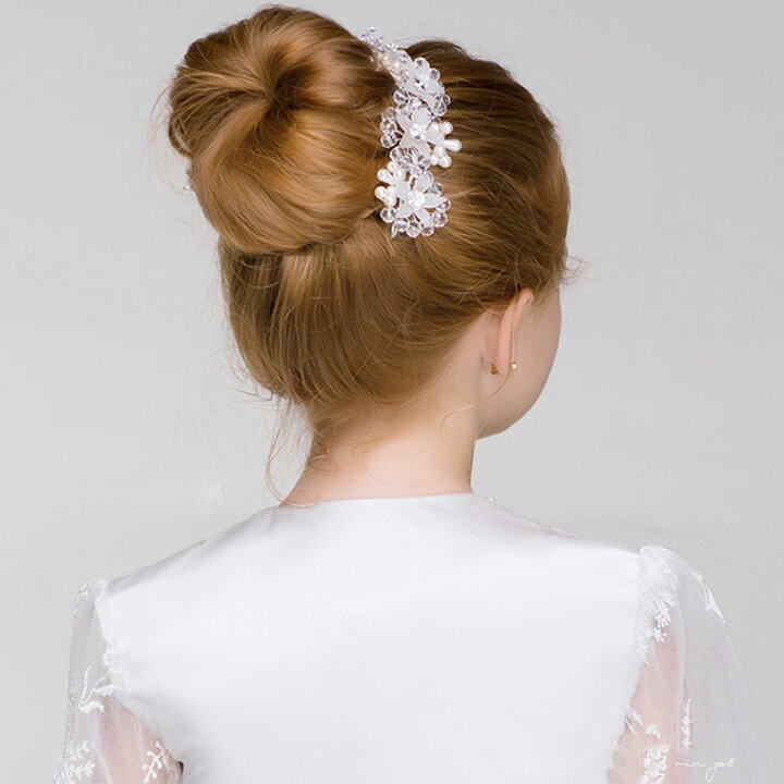 送料無料 カチューシャ 子供 ジュニア 髪飾り ヘアアレンジ リボン付き お花 おめかし 女の子 結婚式 キッズ ヘアアクセサリー パーティ