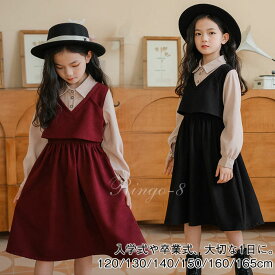 楽天市場 140 女の子 黒 ワンピースの通販