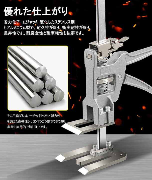 楽天市場】ジャッキ 1点 定規付 ソリッドスチール製 ハンド 