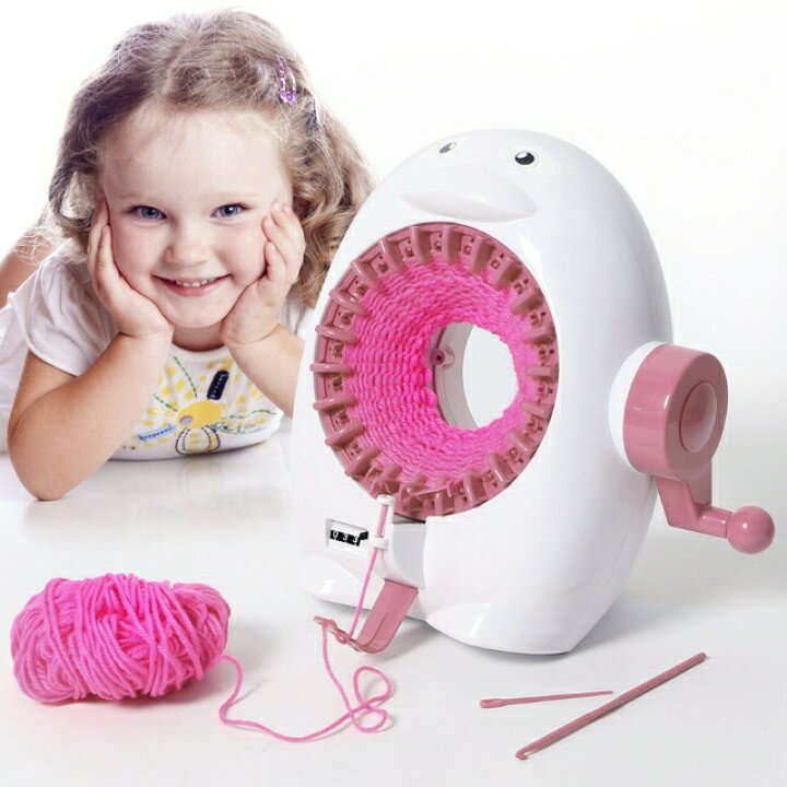 楽天市場 編み機 おもちゃ 22針 編みキット 編み物おもちゃ 編み機玩具 丸型 毛糸付き 調節可能 可愛い ペンギンタイプ ハンドメイド 手芸 子供用 ミシンおもちゃ Diy 手芸知育玩具 家事ままごと ごっこ遊び お誕生日 プレゼント Vooph