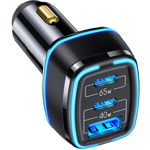 105W VK[\Pbgusb 3|[g PD&QCΉ J[`[W[ 3䓯[d ^ }[d PD3.0 65W 20W PPS 45W ԍڏ[d QC4.0 20W yUSB Type C ×2 USB A ×1z 12V24Vp ԗpCharge MacBook Pro iPhone iPad Galaxy Xp
