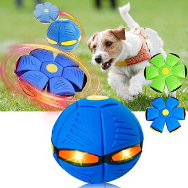 VOOPH ペット玩具 フライングディスク ボール 2点セット犬玩具 変形ボール 犬用 おもちゃ 投げる フリスビー シリコン製 ペット玩具ボール 耐久性 丈夫 弾力性 知能訓練 運動不足解消 耐噛み性 小型犬 中型犬 大型犬に適応