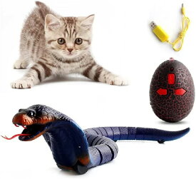 VOOPH 猫 おもちゃ ラジコン ねこ おもちゃ 猫じゃらし ヘビ ラジコン 蛇 おもちゃ 動く リモコン RC シミュレーション 恐ろしいいたずら玩具 ネコ おもちゃ ストレス解消グッズ 減圧 おもちゃ 充電式 ノベルティギフト コブラ ブルー