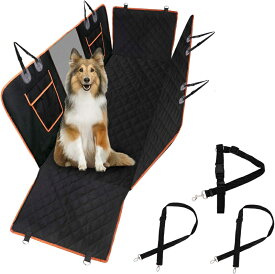 VOOPH 新型ペット用ドライブシート 防水 滑り止め 4WAY 防止フック付き 可視メッシュ窓 犬猫ドライブ用品