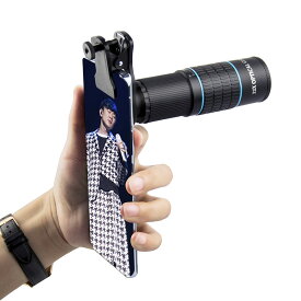 【新設計クリップ付き】スマホ望遠レンズ 単眼鏡 望遠鏡【ライブ専用22倍/100g軽量/対応性向上】コンパクト 持ち運びやすい クリアで鮮明な写真撮る スマホレンズ スマホに簡単装着