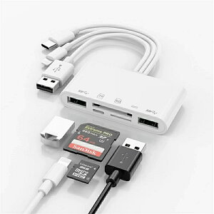 �y�ŒZ�������zsd�J�[�h���[�_�[ 5 in 1�̃������[�J�[�h��ǂݎ��/USB OTG�A�_�v�^/SD�J�[�h��ǂݎ��/Phone/Pad�p/USB C/USB A�f�o�C�X/Micro SD/SD�J�[�h�X���b�g/SD/Micro SD/SDHC/SDXC/MMC���T�|�[�g ����