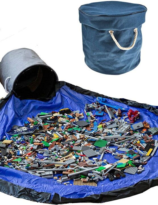 楽天市場 おもちゃ収納 プレイマット ブロック 収納マット 収納袋 持ち運び容易 マット おもちゃ箱 バスケット 片付けブロック 玩具 ブロック片づけ 生活小物 洗濯可能 多用途 子供部屋 教室 おもちゃ 収納 子供片付け練習 Vooph