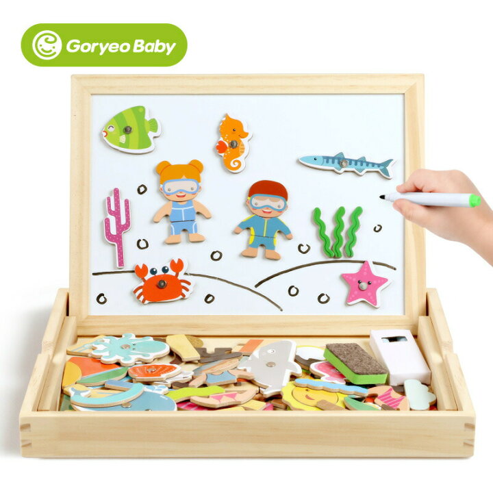 楽天市場 モンテッソーリ 木の赤ちゃん 磁石 おもちゃ パズル 積み木 幼児 女の子 動物 知育玩具マグネット お絵かきボード 出産祝い 誕生日プレゼント 男の子 1 2 3 4 5歳 Vooph