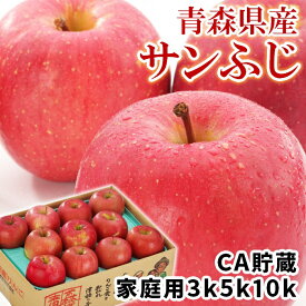 エントリーでP2倍! 3月10日限定P5倍! 青森県産 りんご CA貯蔵 サンふじ 訳あり 家庭用 3kg 5kg 10kg 送料無料 産地直送 光センサー選果 青森 ふじ ギフト 贈り物 お祝い 慶事 弔事 熨斗 熨斗無料 生産量日本一 人気品種 特殊冷蔵庫で鮮度を維持 ※蜜入り保証品ではありません