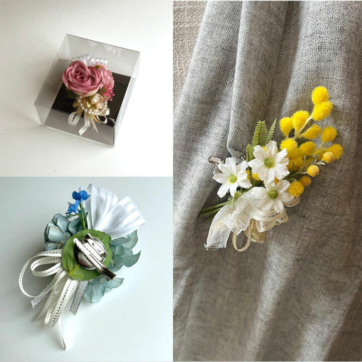 楽天市場】コサージュ 上品 ミモザ バラ アジサイ 桜 パール  