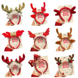 クリスマス カチューシャ トナカイ パーティー用 コスプレ 鹿の角 髪飾り クリスマスツリー ヘッドアクセサリー 仮装 子供用 ジュニア コスチューム用小物 ハロウィン プレゼント ギフト 撮影 記念日 サンタクロース 雪だるま かぶりもの