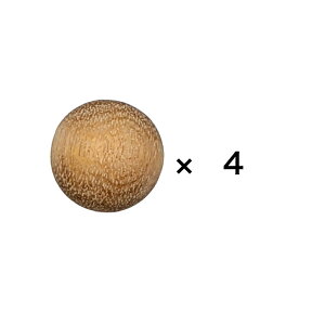 丸磁石 4個入り セット ネオジウム磁石 無塗装 メープル ウォルナット 黒檀 サティーネ イエローハート パープルハート